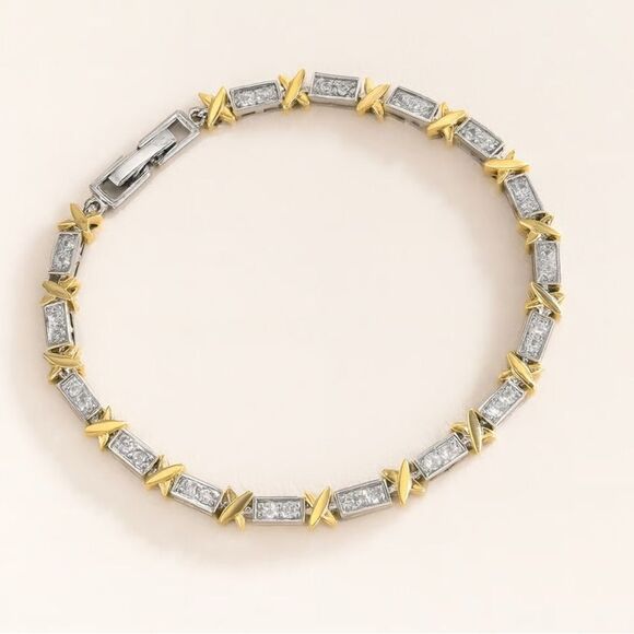 Gold and Silver Bracelet Q561 main image 5